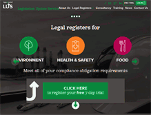 Tablet Screenshot of legislationupdateservice.co.uk